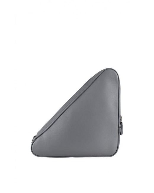 Balenciaga Gray Clutch Triangle