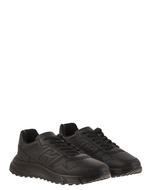 Hogan Hyperlight Lederen Trainers in het Black voor heren