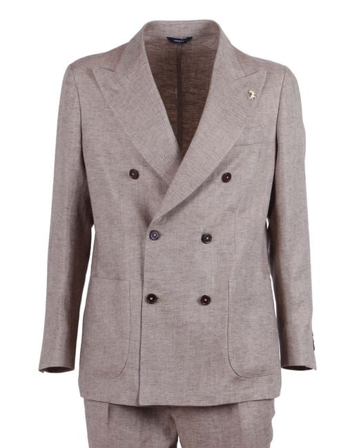 Tombolini Gray Zero Gravity Linen Suit for men