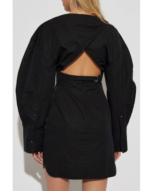 Jacquemus La Robe Chemise Casaco Jurk in het Black
