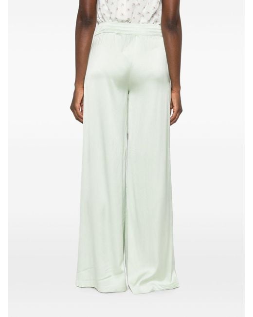 Alice + Olivia White Kenley Wide Leg Trousers