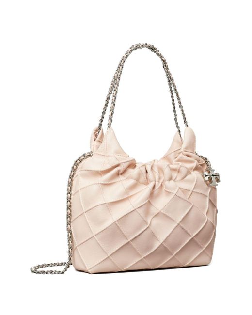 Tory Burch Pink Fleming Mini Leder Hobo -Tasche