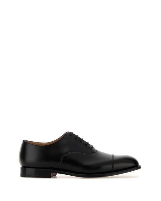 Church's Black Leather Consul Lace Up Shoes