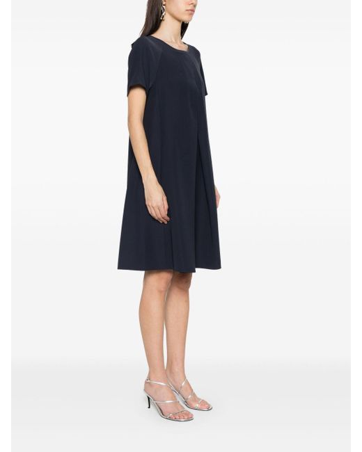 Emporio Armani Blue Cady Short Dress