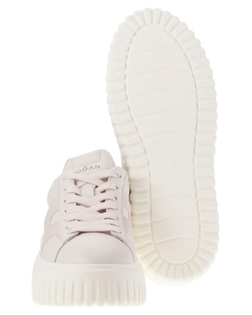 Hogan White Sneakers H-Stripes Con H Laterale