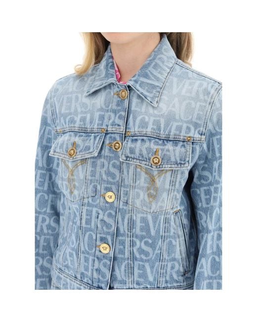 Versace Blue Cotton Jacket