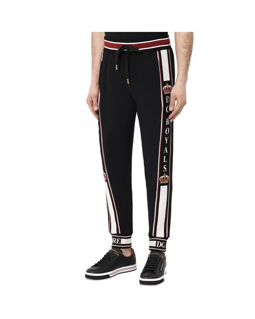 Pantalones de logotipo de Dolce & Gabbana de hombre de color Black
