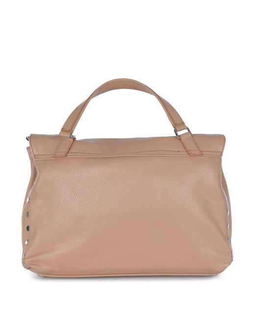 Zanellato Brown "Postina Daily M" Bag Made Of Hammered Leather