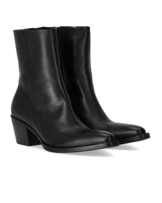 Strategia Black Heeled Ankle Boot for men