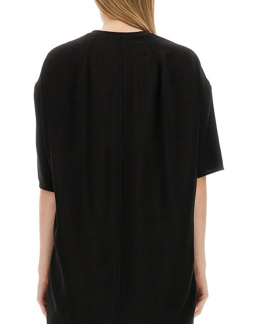 Rick Owens Black V-Neck T-Shirt