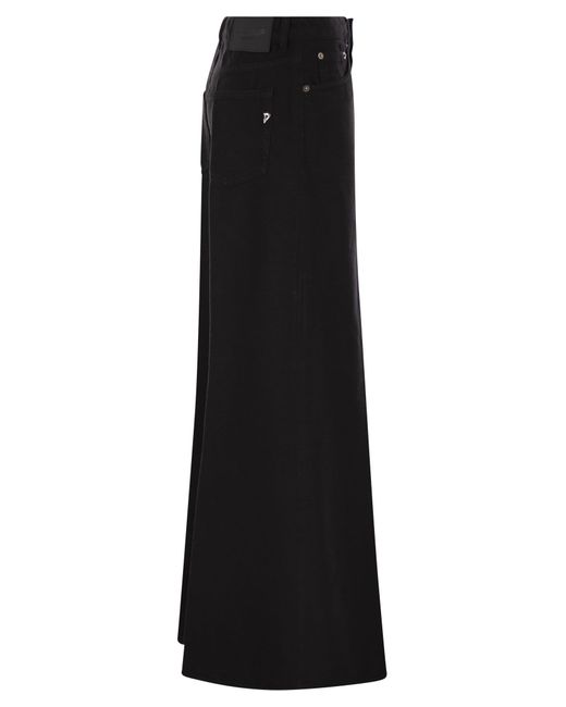Dondup Black Marlen Wide Leg Jeans