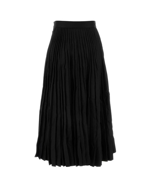Balenciaga Black Wool Skirt