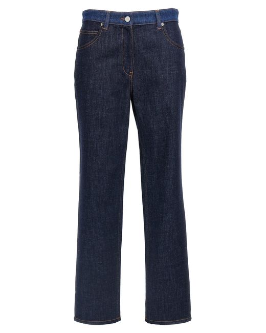 Fendi Two Tone Jeans in het Blue