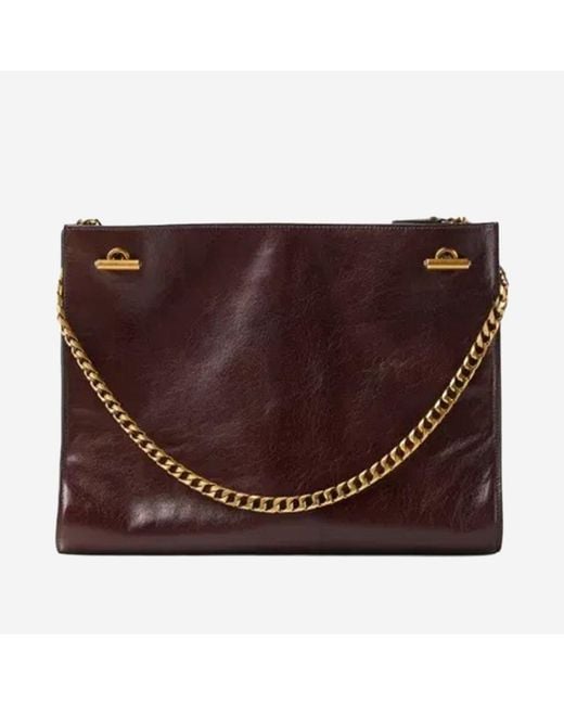 Versace Purple Shoulder Bag Cabine Leather