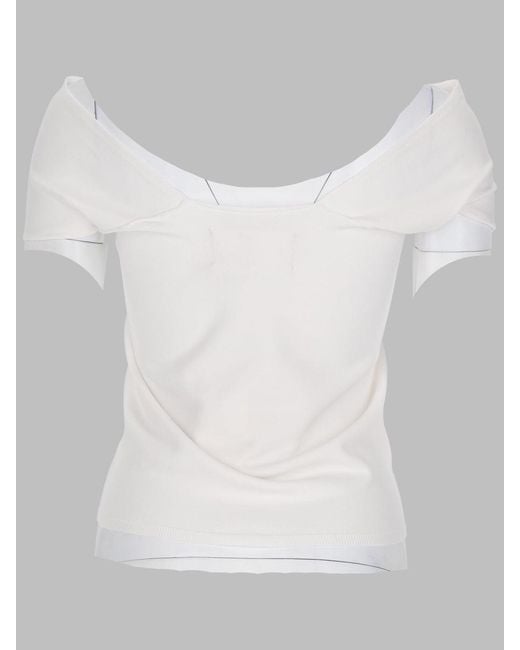 Circus Hotel White Neckline Detail Top