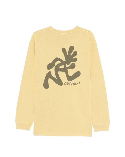 Gramicci Yellow Running L/S Tee Pigment Dyed