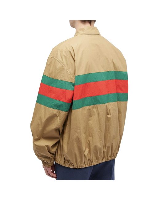 Gucci Web Stripe Shirt Jacke in Green für Herren