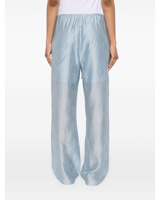 Rodebjer Blue Lunara Pants Wide Full Length 2400348