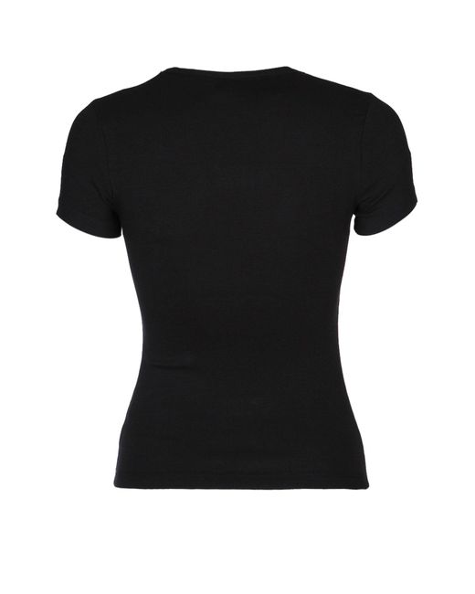 Tommy Hilfiger Black Slim Badge Rib Tee