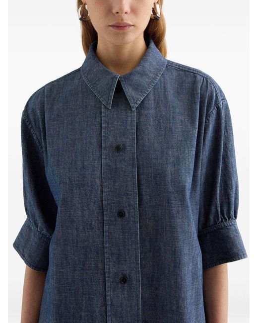 Jil Sander Blue Denim Cotton Shirt