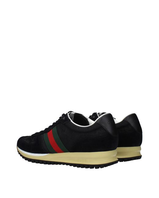 Gucci Black Sneakers Fabric for men