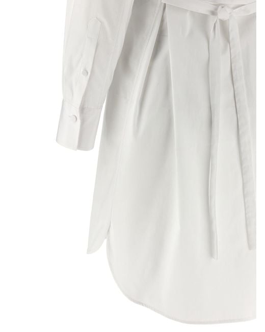 Alexander McQueen White Tuxedo Chemisier Dress