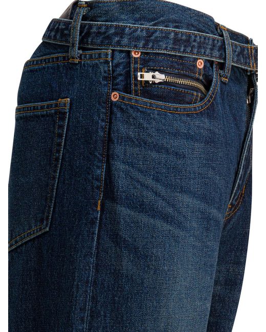 Sacai Blue Relaxed Fit Jeans for men