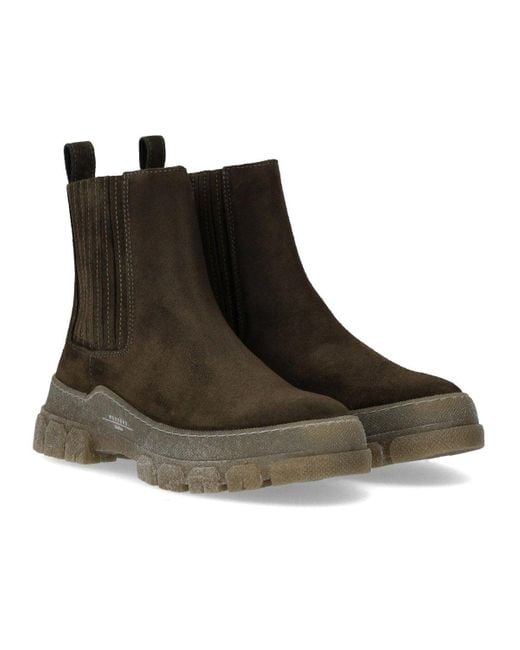Weekend by Maxmara Brown Genepi Military Green Chelsea Boot