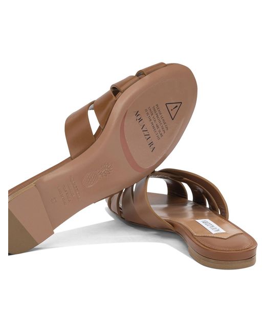 Aquazzura Brown "Copacabana" Slide