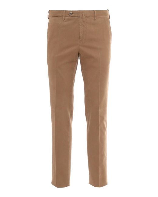 PT01 Natural Slim, Flat Front, Diagonal Pockets And