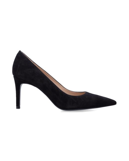 Stuart Weitzman Black Stuart Power 75 Pointed-Toe Pumps