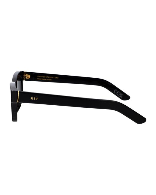 Retrosuperfuture Black Rectangular Sunglasses B5 B Blk