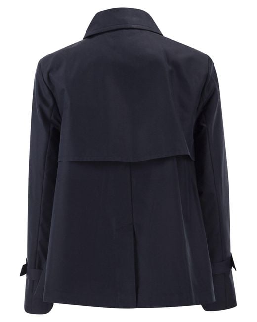 Weekend by Maxmara Blue Wkdbiglia Water Repellent Gabardine Trench Coat