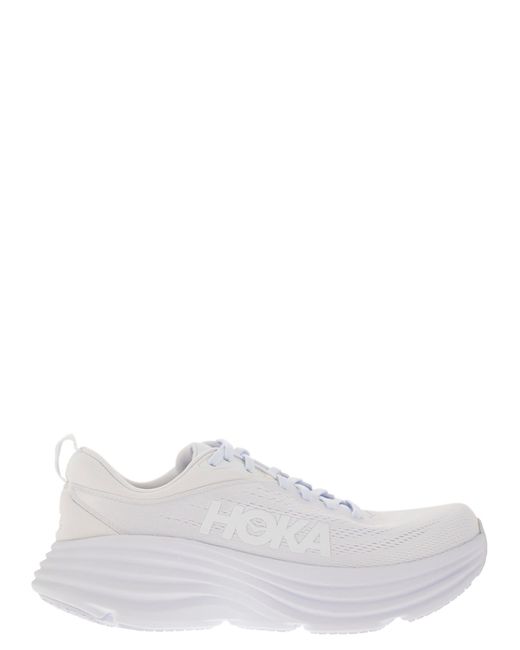 Bondi 8 zapato deportivo ultra acortado Hoka One One de hombre de color White
