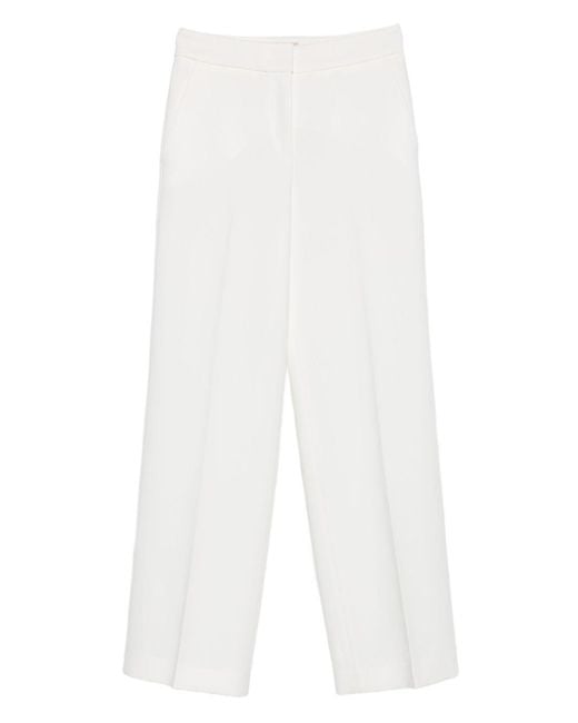 Via Masini 80 White Trousers