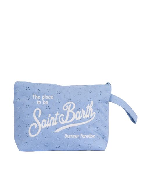 Mc2 Saint Barth Blue Aline Sangallo L Cotton Mini Flowers Embry 36 Emb