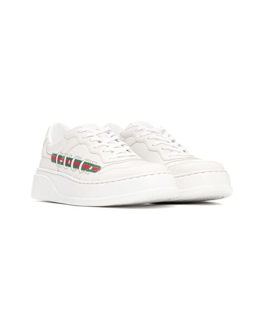 Gucci White Sneakers With Logo