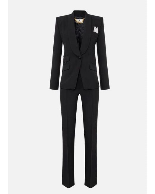 Crepe Tailleur di Elisabetta Franchi in Black