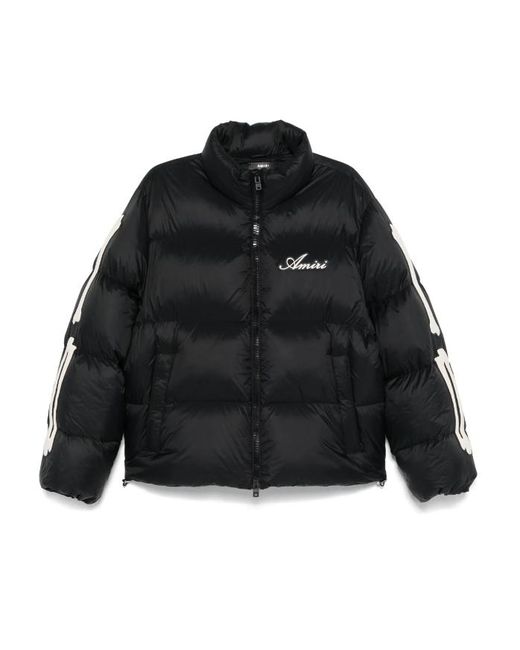 Amiri Bones Kort Pufferjack in het Black