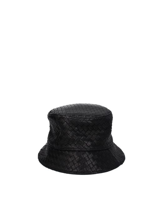 Bottega Veneta Black Cappelli Uomo Pelle Nero