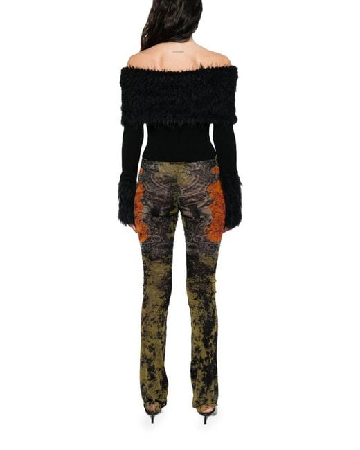Jean Paul Gaultier Black Ribbed Hairy Sweater