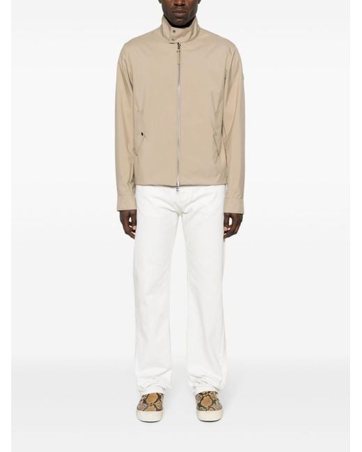 Moncler Natural Chaberton Appliqué-Logo Jacket