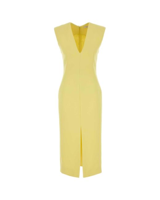 Givenchy Yellow Stretch Crepe Dress