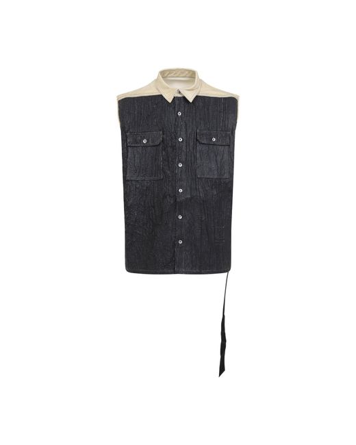 Rick Owens Blue Sl Tommy Jumbo Jacket