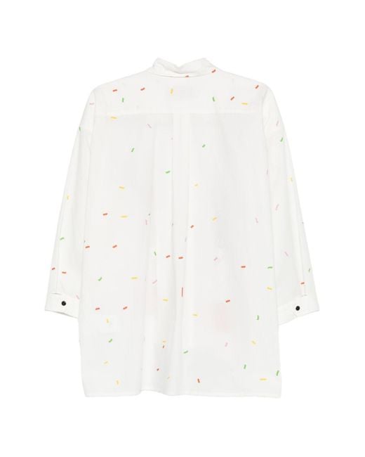 ALESSANDRO ENRIQUEZ White Printed Cotton Shirt