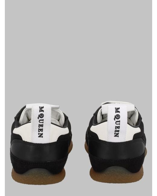 McQueen Black Low-Top Lace-Up Sneakers