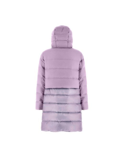 Herno Purple Wool Down Coat