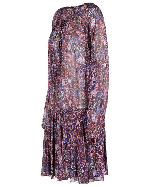 Isabel Marant Purple 'Bess' Wine-Colored Viscose Dress