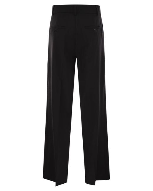 Weekend by Maxmara Black Weekend Max Mara Visivo Wool Palazzo Trousers