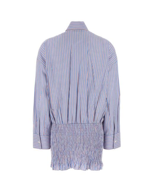 Prada Purple Regular Stripes Shirt
